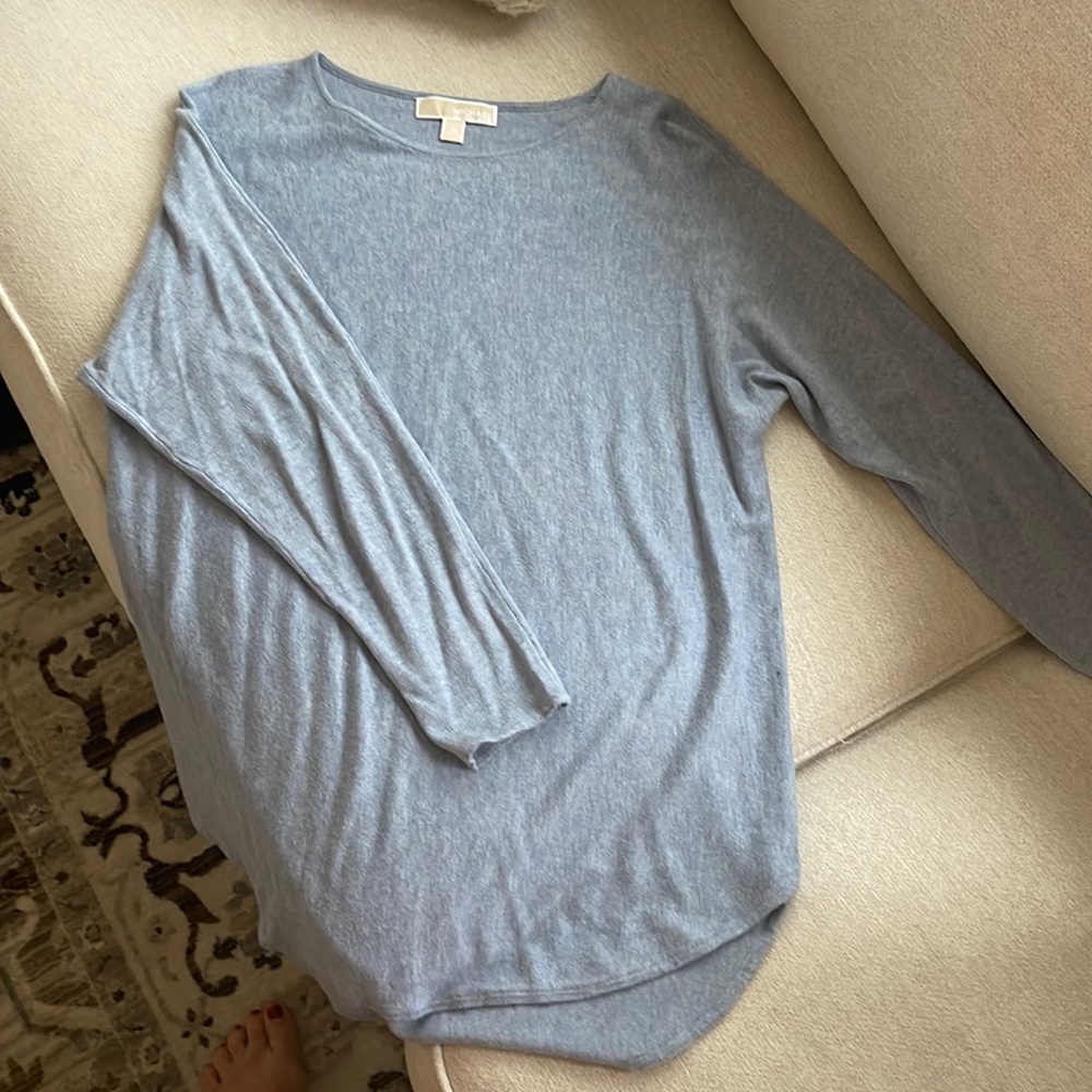 Micheal Kors grayish blue size medium longer thin sweater. Worn once.